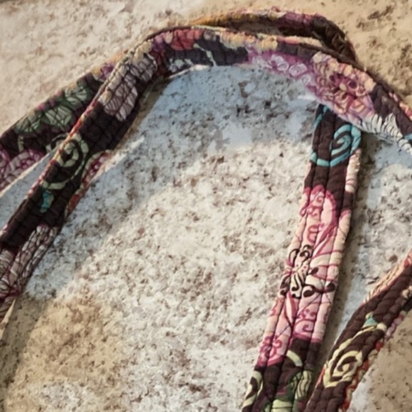 Vera Bradley Mod Brown and Pink Floral Tote Bag - Picture 7 of 7